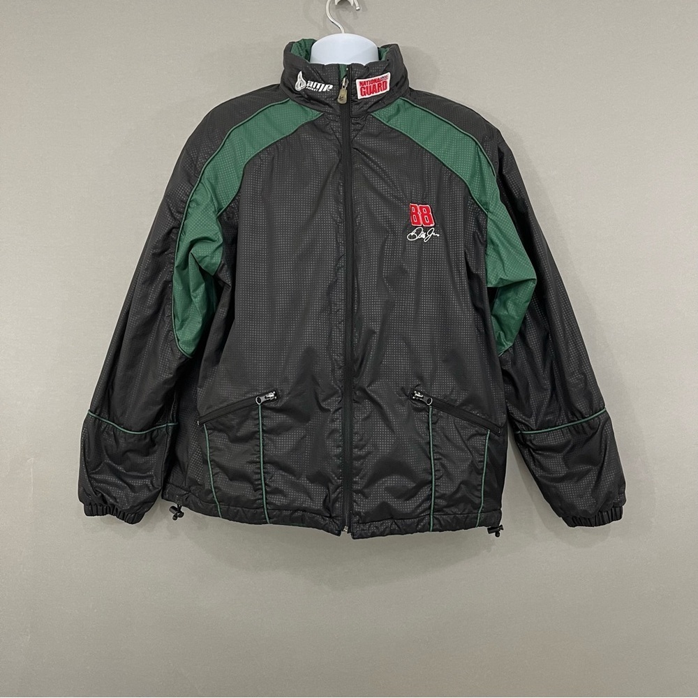Chase Authentics Dale Earnhardt Jr #88 Green Black Nylon Nascar Jacket